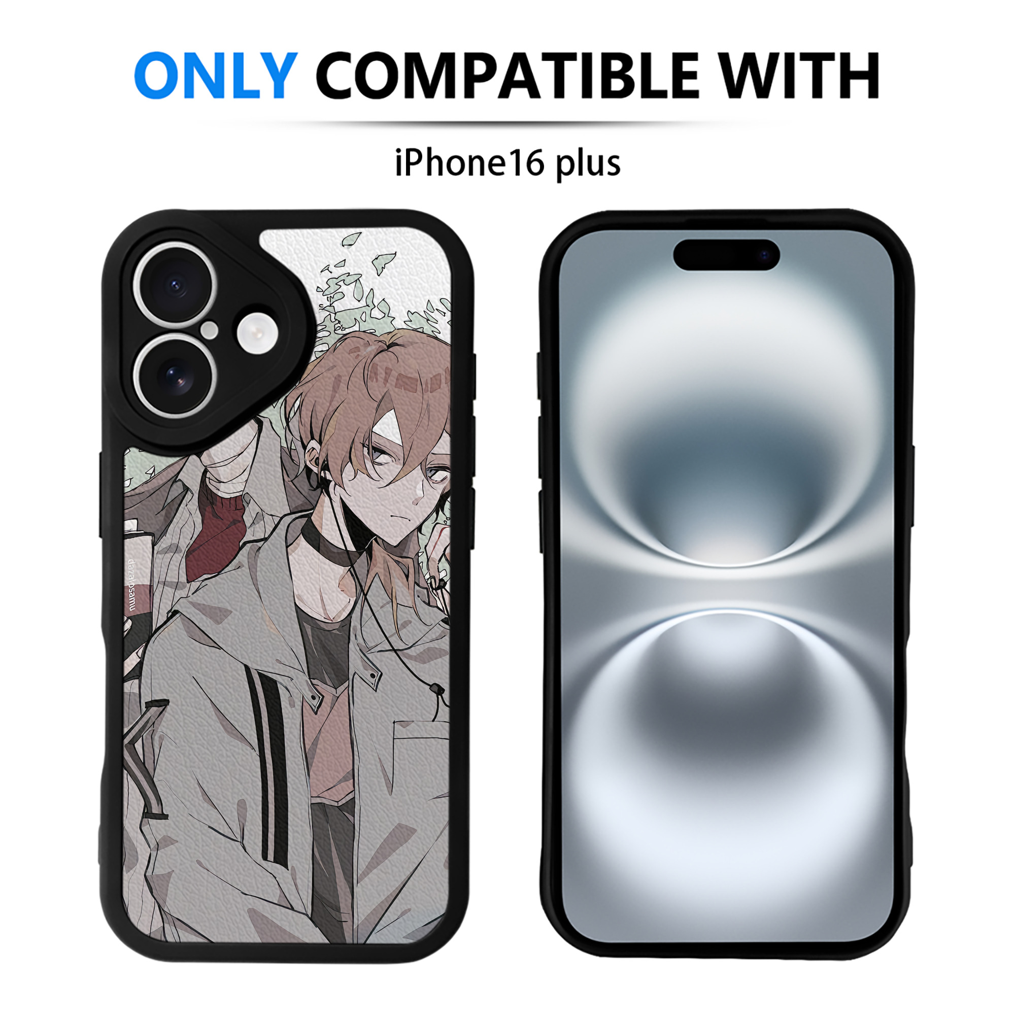 （画像用） 文豪ストレイドッグス Bungo Stray Dogs 【iPhone 16シリーズ対応】シリコンスマホケース（レザー調） 材質：シリコン